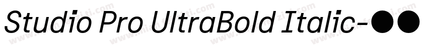 Studio Pro UltraBold Italic字体转换